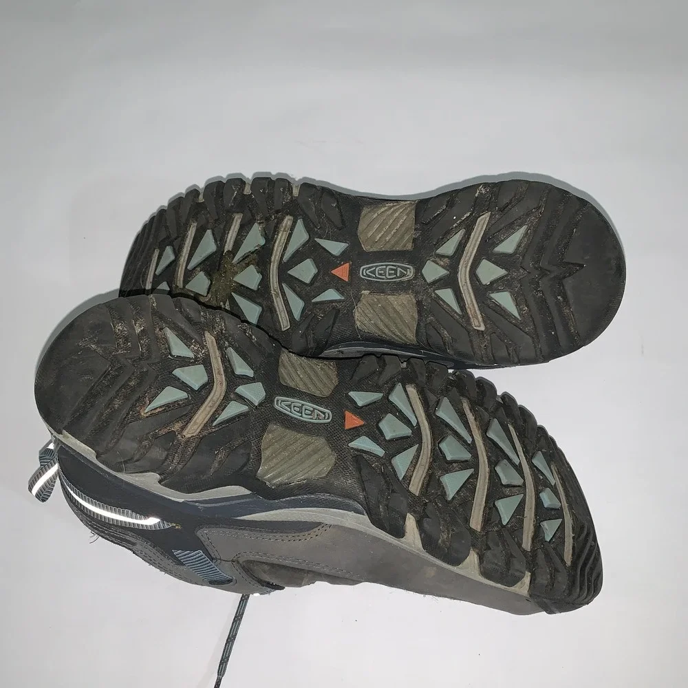 Keen Targhee III Shoes Womens 11 Gray Leather Mesh Hiking Trail Sneakers 1023038